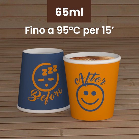 BlackCUP, 1000 stuks papieren bekers voor koffie, 65 ml BlackCUP, 1000 stuks papieren bekers voor koffie, 65 ml
