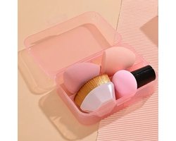 4 stuks Pro Foundation sponspoeder met doos Magic Brushes Cushion Puffs Make-up 4 Stuks Pro Foundation Magic Borstels Cosmetische Puff Set Zachte Spons Poeder Make-Up Tool Droog Nat Bruikbaar Kussen Pufs