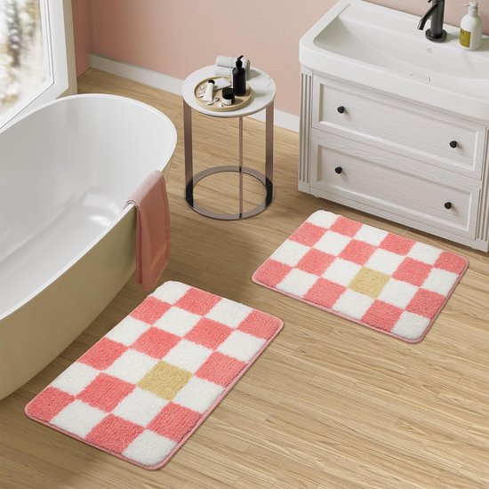 Ragelion Badmat Get Naked Badmat, antislip, wasbaar (roze, 120 x 45 cm