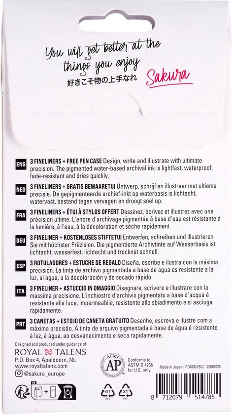 Coffret Pigma Micron Black Edition + trousse offerte 3 stylos noirs