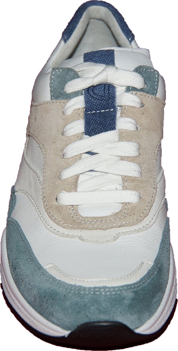 Durea, 6267 685 0264, Beige wit groen combi sneaker wijdte H