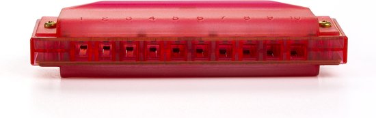 Hohner translucent harmonica kunststof Rood - voor kinderen - beginner mondharmonica