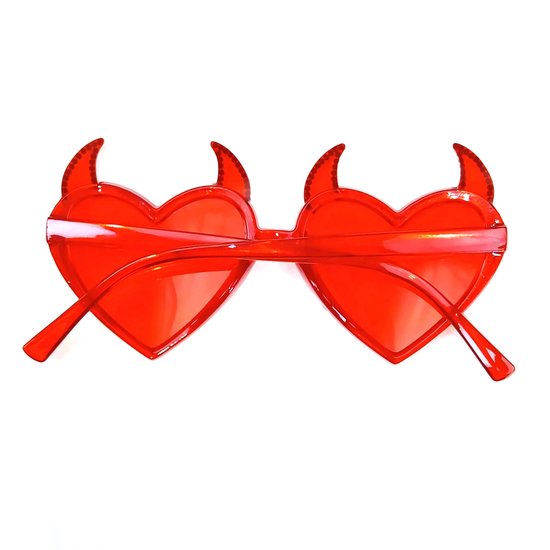 Hartjes zonnebril - Halloween - Zonnebrillen - Festival bril - Rave bril - Glasses - Duivel - Rood van Hart — afbeelding 2