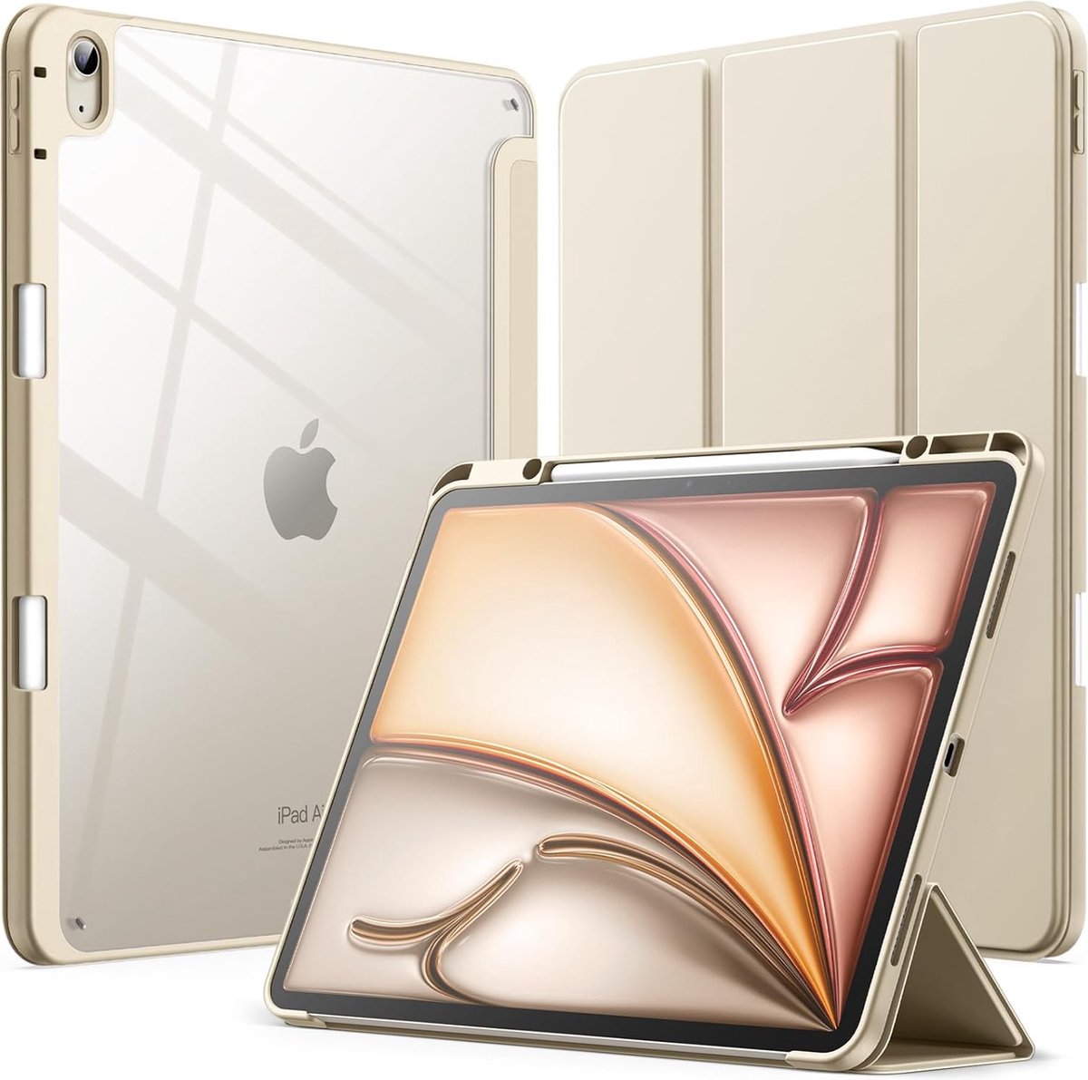 Exobox iPad Air 13 inch hoesje - Book Case met Pencil houder