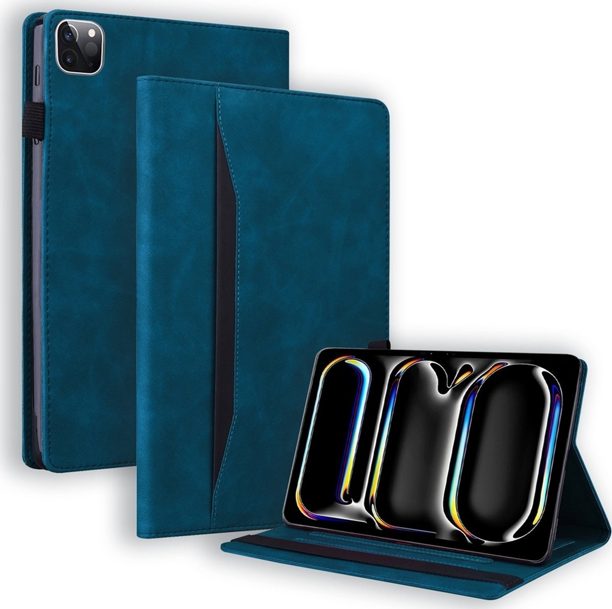 Mobigear Tablethoes geschikt voor Apple iPad Pro 13 Inch (2024) Hoes | Mobigear Folio Bookcase - Donkerblauw