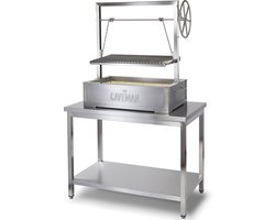 Caveman Grill 'Pro XL' - Inbouw - Argentijnse Grill - Santa Maria Grill - Buitenkeuken - Barbecue - Houtvuur & Houtskool -
