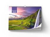 Huurdies - Natuur Kalender - Jaarkalender 2025 - 35x24 - 300G ecopapier - Dubbelzijdig - Spiraalgebonden