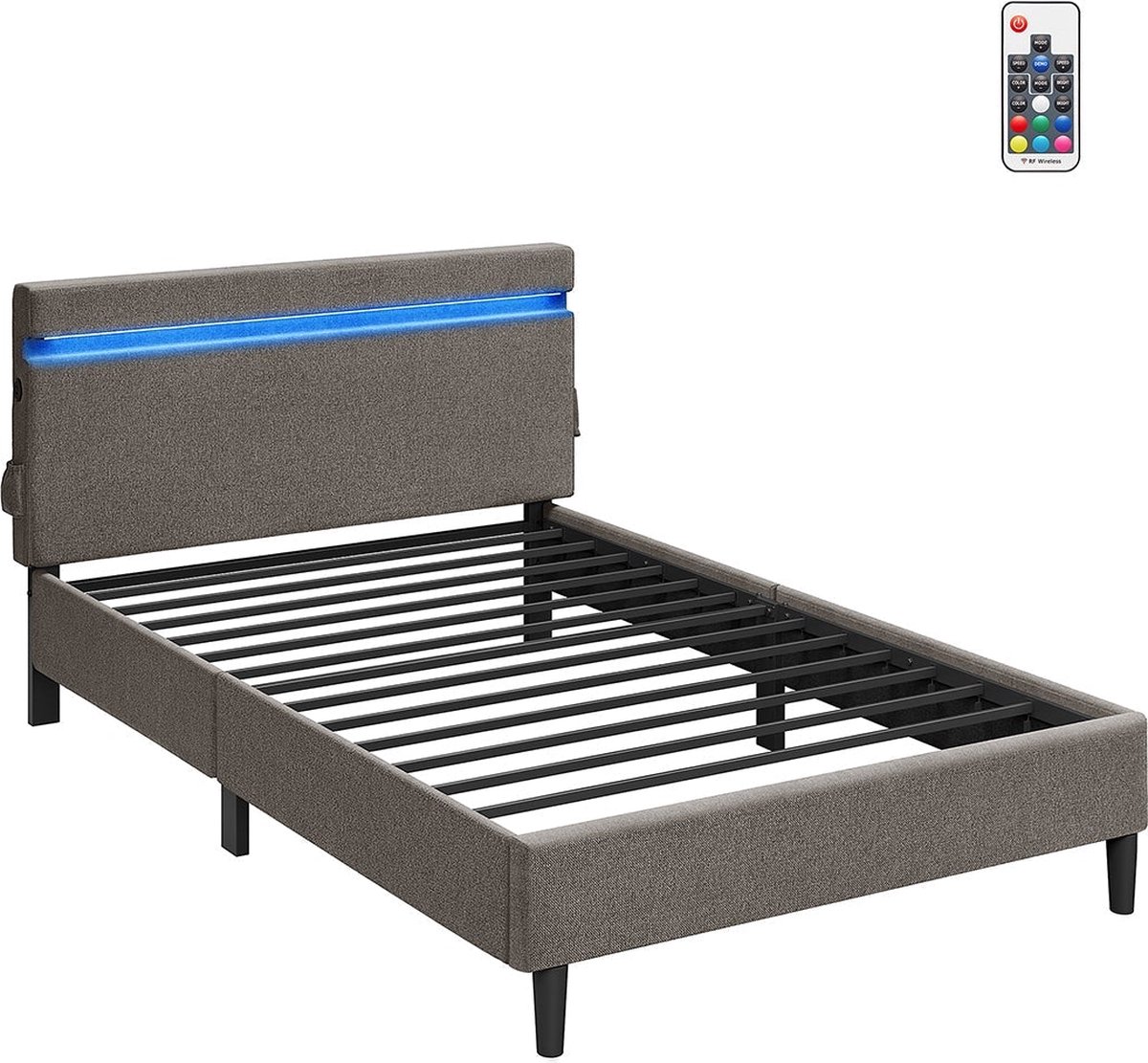 RMB802G71 Donkergrijze Outdoor Loungeset - Terrasmeubilair - Tuinzitplaatsen - Weerbestendig - Duurzame constructie - Comfortabele kussens - 207,8 cm x 145,4 cm x 65 cm