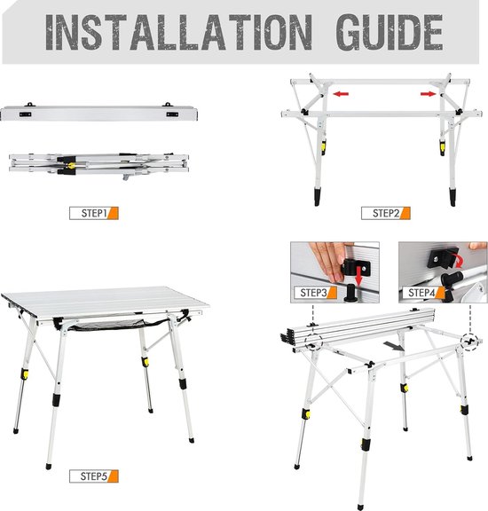 Al Legering Ultralichte Camping Tafel Draagbare Op... - Grandado