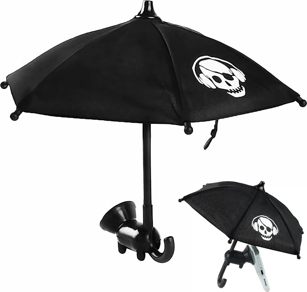 Zonnescherm met zuignaphouder voor mobiele telefoon
