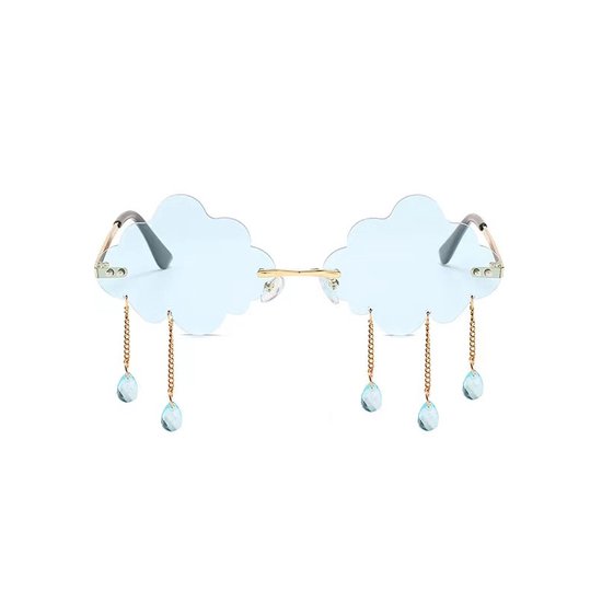 Wolken zonnebril - Zonnebrillen - Festival bril - Rave bril - Glasses - Blauw van Toozey — afbeelding 2