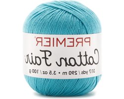 Cotton Fair Plain Yarn-Turquoise Multicolor - Premier Yarn, 9.5 x 9.5 x 10.2 cm