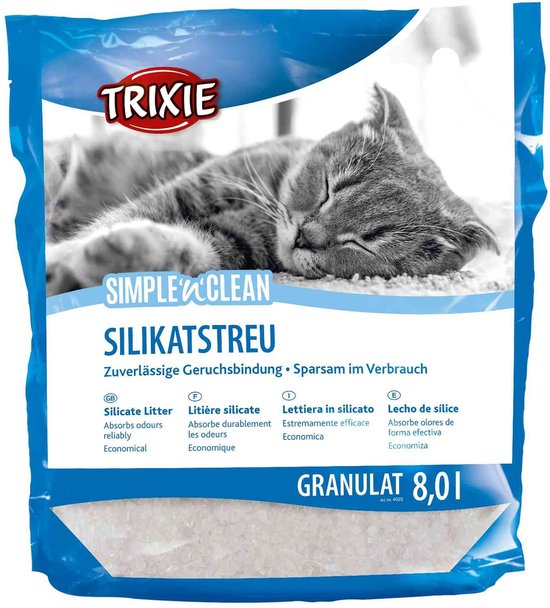 Foto: Trixie simple n clean granulaat silicaatstrooisel kattenbakvulling