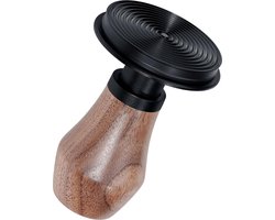 Espresso Coffee Tamper V4 - 533 mm, Titanium PVD-coating, Amerikaans Walnoot Handvat