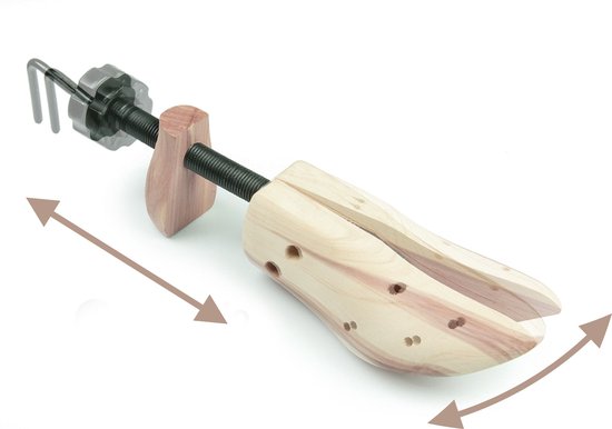 Sneakerprofi Schoenspanners van cederhout, echt hout, voor dames en heren, met dubbele veer, optimale pasvorm en ventilatie, 2 paar, 46-48