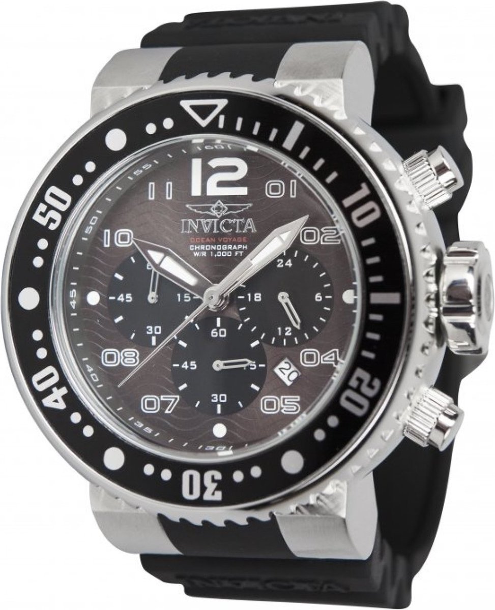 Invicta Pro Diver 26732 Heren Horloge - Waterdicht - Analoog - Quartz Uurwerk - Roestvrij Staal met zwarte Wijzerplaat - 52mm