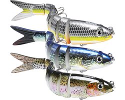 Truscend Multi Jointed Swimbaits langzaam zinken Bionic zwemmen kunstaas - Snoek Forel Baars - Zoetwater Zoutwater Visserij Kit