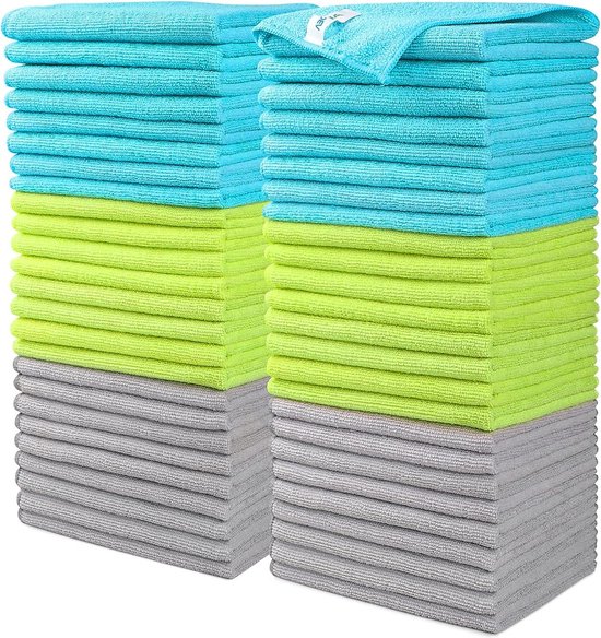 Foto: Microfibre cleaning cloths 50 pieces multifunctional reusable lint free streak free towels washable cloth home kitchen car motorcycle windows 30 x 40 cm