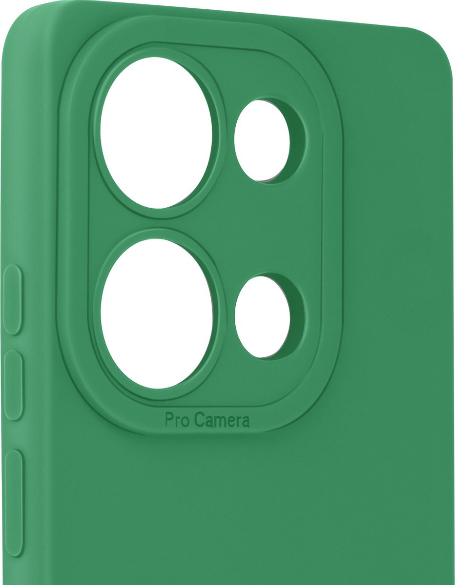 Avizar Hoes Geschikt voor Xiaomi Redmi Note 13 Pro 4G Mat Beschermde Camera, Groen