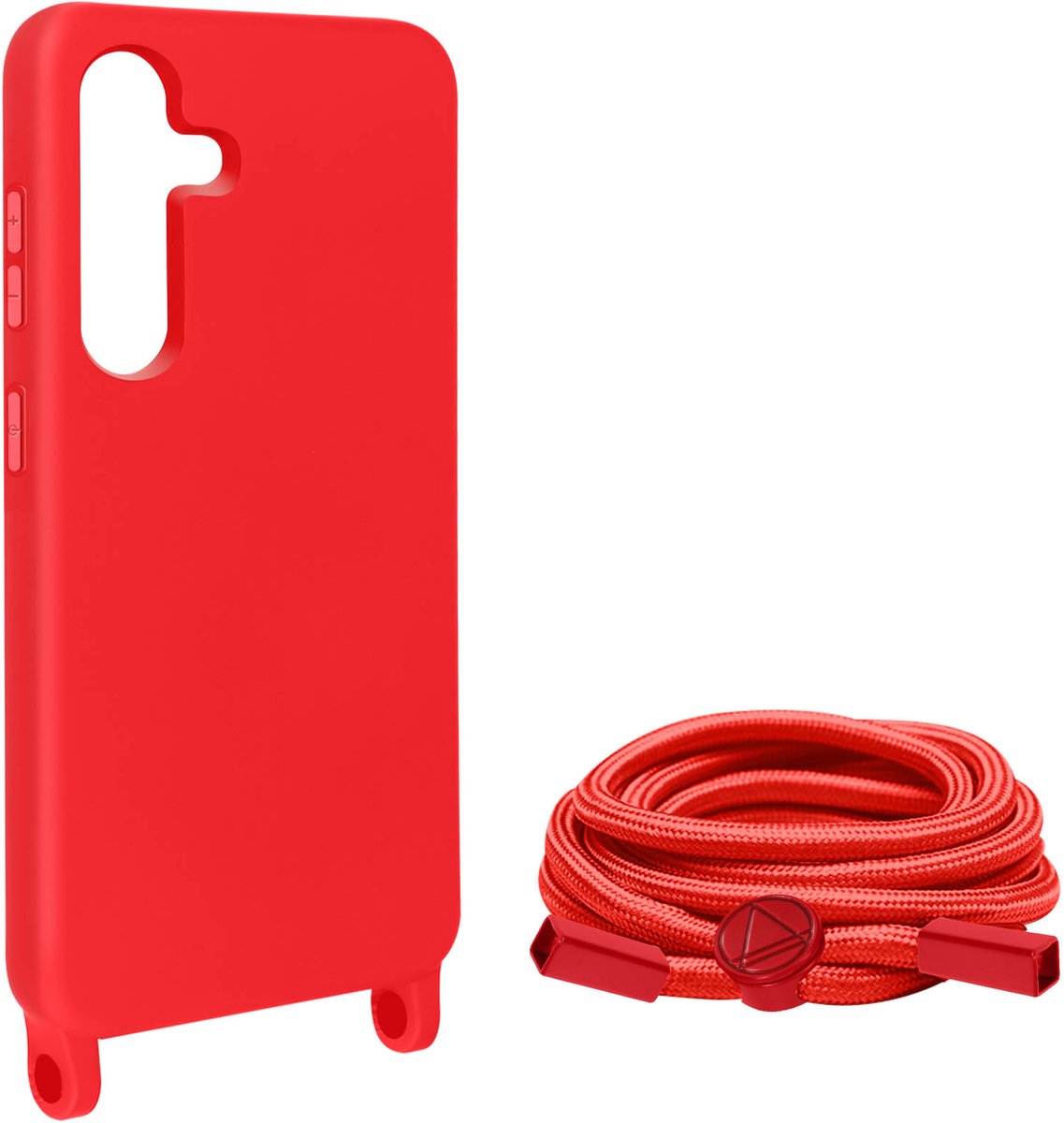 Avizar Koordhoesje Geschikt voor Samsung Galaxy S24 Plus Corda serie, Rood