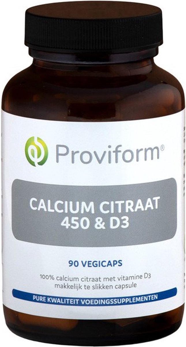 Proviform Calcium citraat 450 & D3 90 Vegetarische capsules