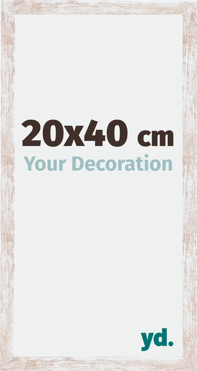 yd. Your Decoration - Fotolijst 20x40 cm - MDF - White Wash - Catania