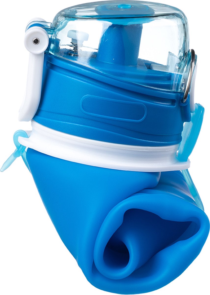 Duradis - Opvouwbare waterfles - Drinkfles - Waterzak - Duurzaam - Siliconen - 1000 ml - Blauw — cadeau in Sport & Outdoor - foto 5