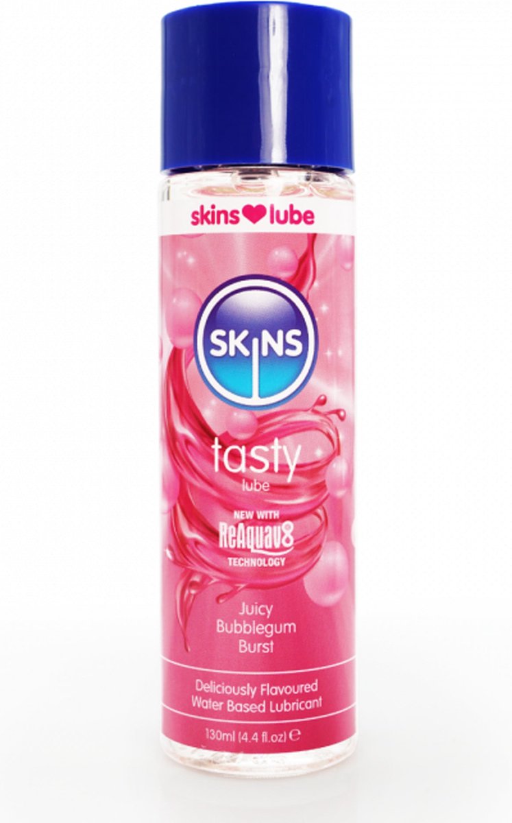 Goedkoopste Skins - Bubblegum - Glijmiddel met Smaakje - Waterbasis - 130 ml