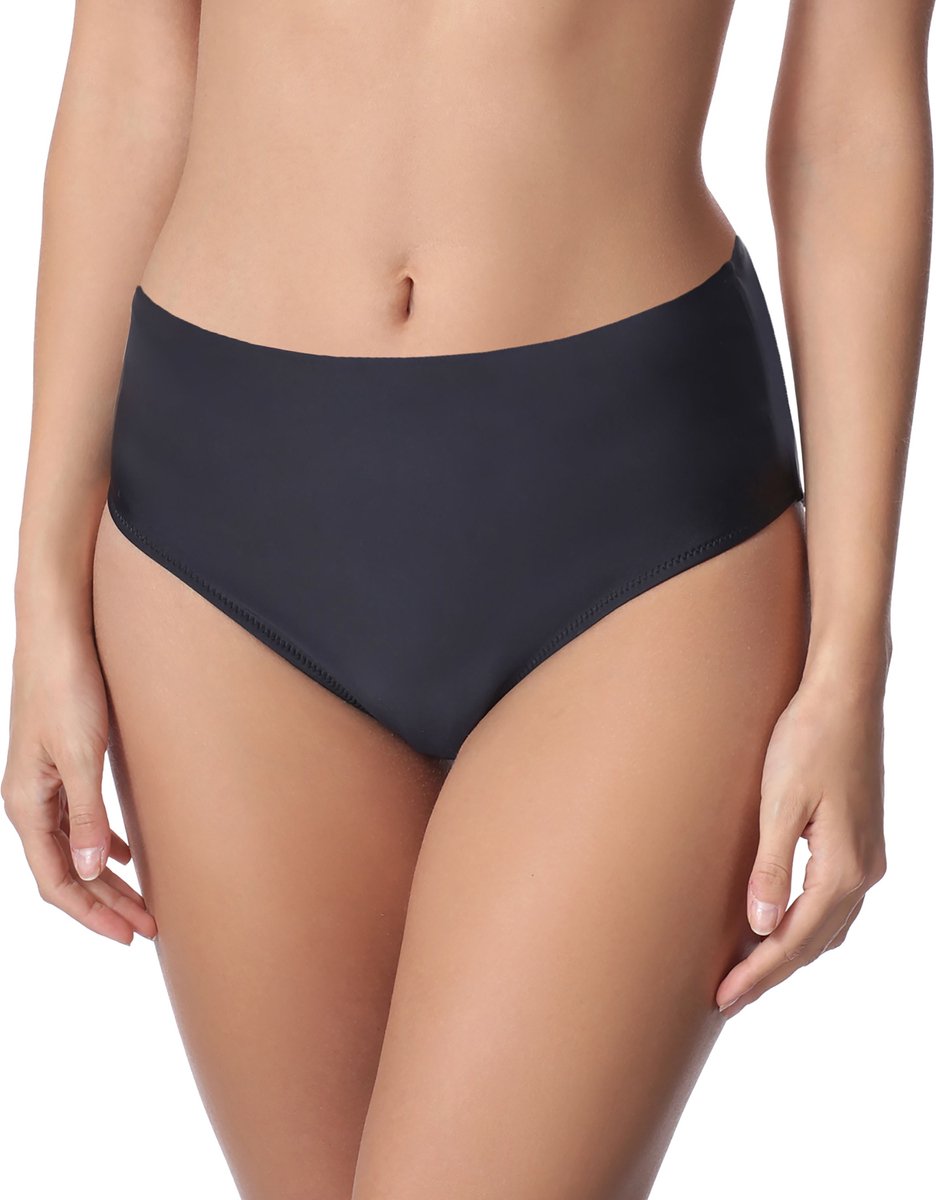 Merry Style MS-VO-M72W Dames Zwembroek - Zwemshorts - Bikinibroekje - Elastische tailleband - Polyamide & Elastaan - Zwart (9240) - 52