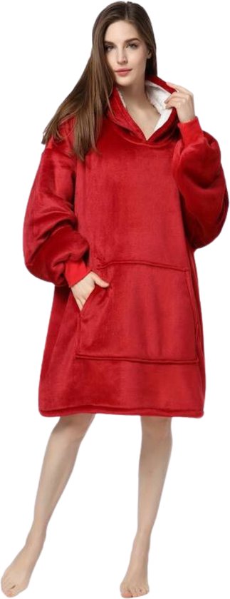 Hoodie Deken met Mouwen - Knuffeldeken voor Dames - Eén maat - Sherpa | bol