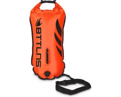 BTTLNS zwemboei voor openwaterzwemmen - Zwem boei met drybag - Goede zichtbaarheid - Dubbel gelaagd nylon - 28 liter - Poseidon 2.0 - Oranje