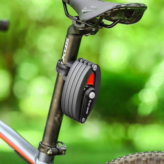 LuTuo Fietsslot, vouwslot, cijferslot, fiets, 4-cijferig met houder, 85 cm lang kettingslot, fietsslot, hoge veiligheid, e-scooterslot voor mountainbike, racefiets