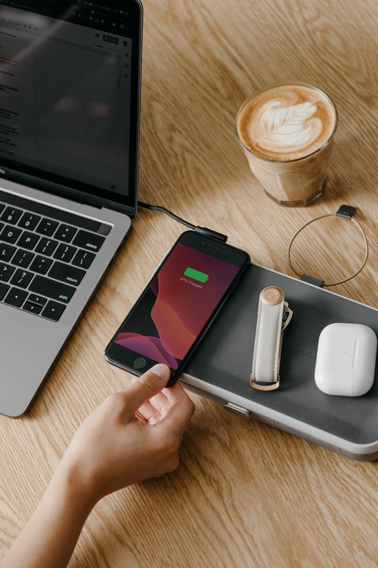 Orbitkey | Organisateur de bureau portable avec chargeur sans fil | Nest | GRIS