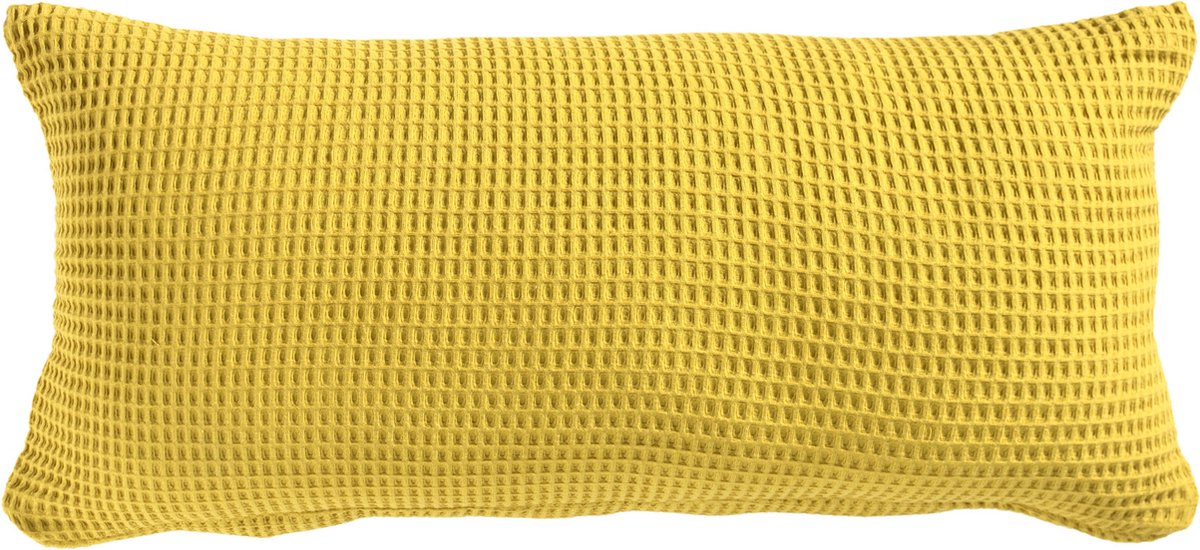 Heckettlane Wafel Kussensloop - Geel - 40x80cm - Geel