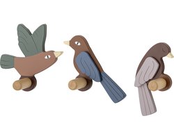 Bloomingville kinderkapstok set van 3 - vogels