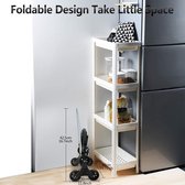 Bol.com Opvouwbare 2 in 1 lichtgewicht winkelwagen - Grote capaciteit boodschappentas - Ideaal voor trappen - 6 wielen Folding S... aanbieding