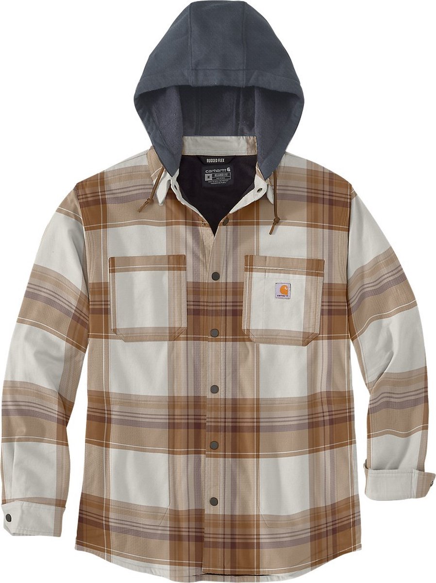 Carhartt Jasje van flanel met sherpa-voering, Shirt Jac Carhartt® bruin