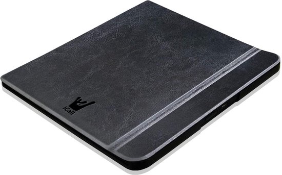 Hoesje geschikt voor Kindle Oasis Gen 10 - Book Case Premium Sleep Cover Leer Hoes met Auto/Wake Functie - Zwart van Fayzm — afbeelding 5