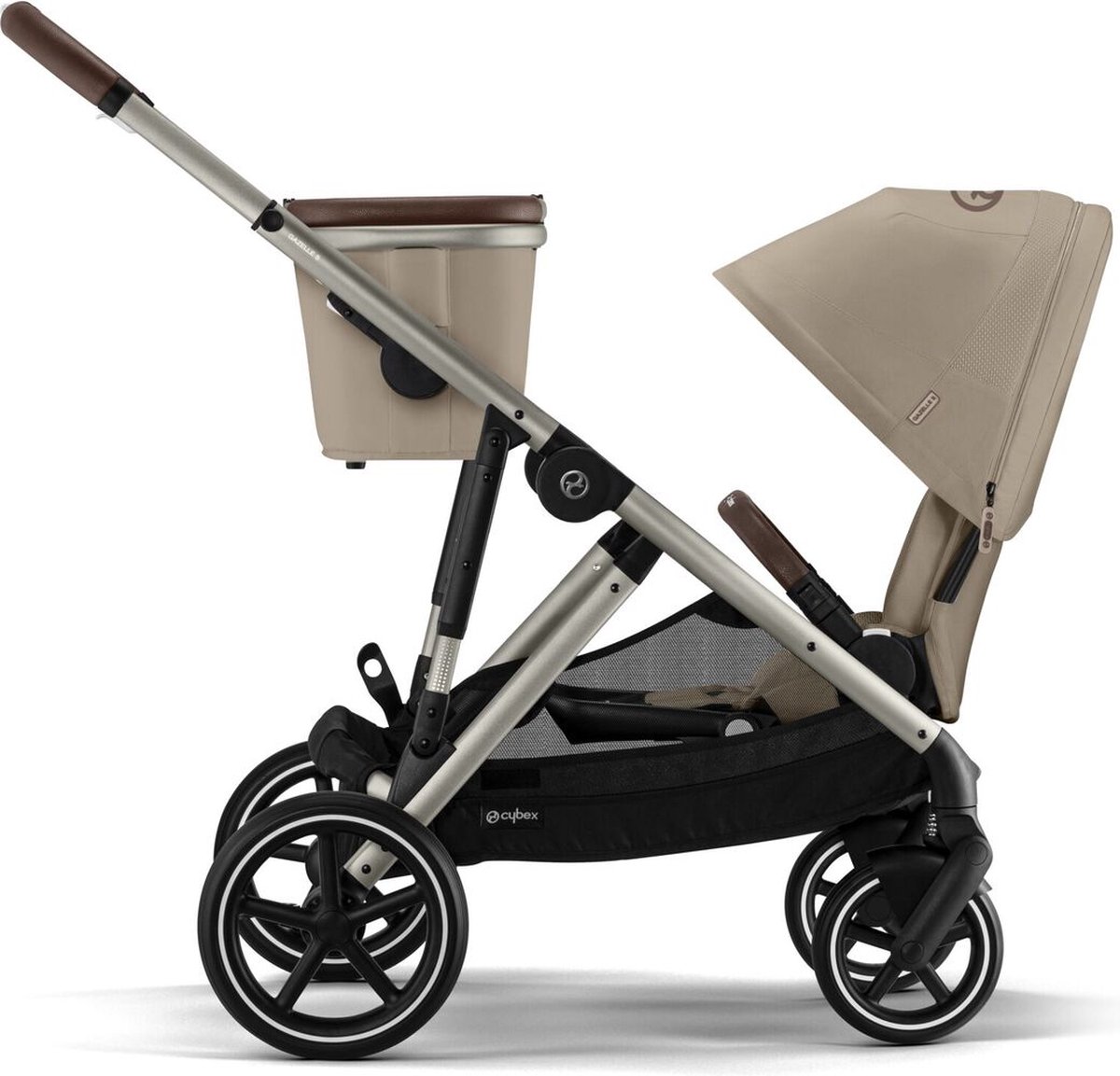 Cybex Gazelle S Kinderwagen Almond Beige Taupe Frame - afbeelding 3