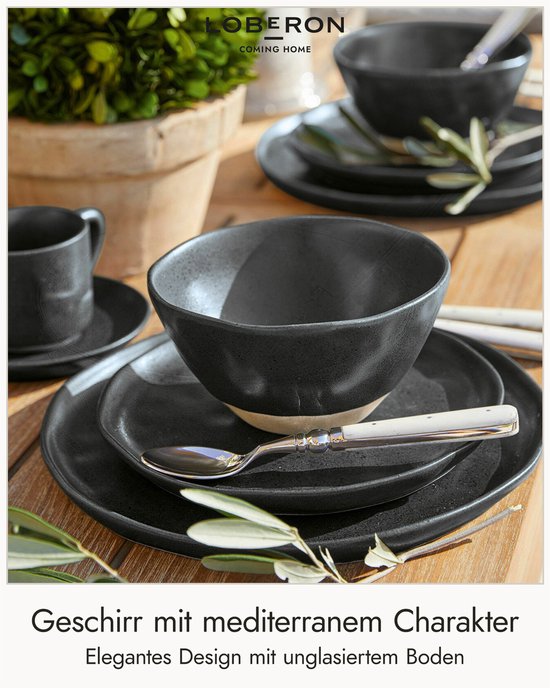 LOBERON Servies Set Van 30 Biarré Blauw