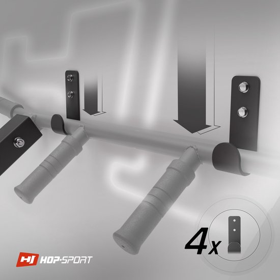 Marbo Sport Het multifunctionele dip-station/optrekstang voor wandmontage ( 2-in-1) MH-U205 | Made in EU Marbo Sport Het multifunctionele dip-station/optrekstang voor wandmontage ( 2-in-1) MH-U205 | Made in EU