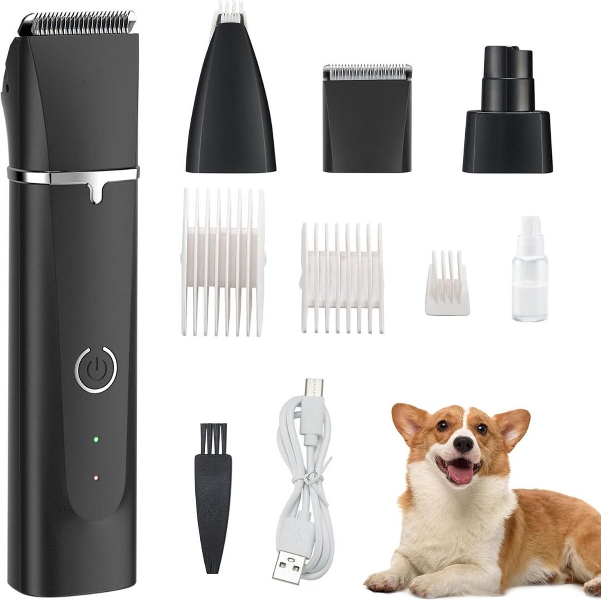 MKSS® Hondentondeuse - Dierentondeuse - Hondentrimmer Dikke Vacht - Zwart