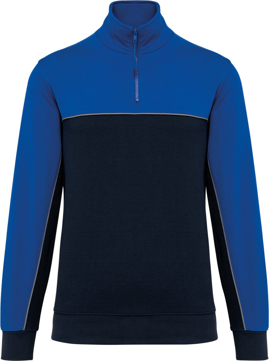 WK. Designed To Work Ecologische uniseks sweater met ritskraag WK404 - Navy / Royal Blue - L