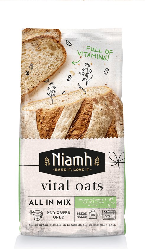 Niamh Vital Oats - Mélange à pain tout-en-un - 1 kg