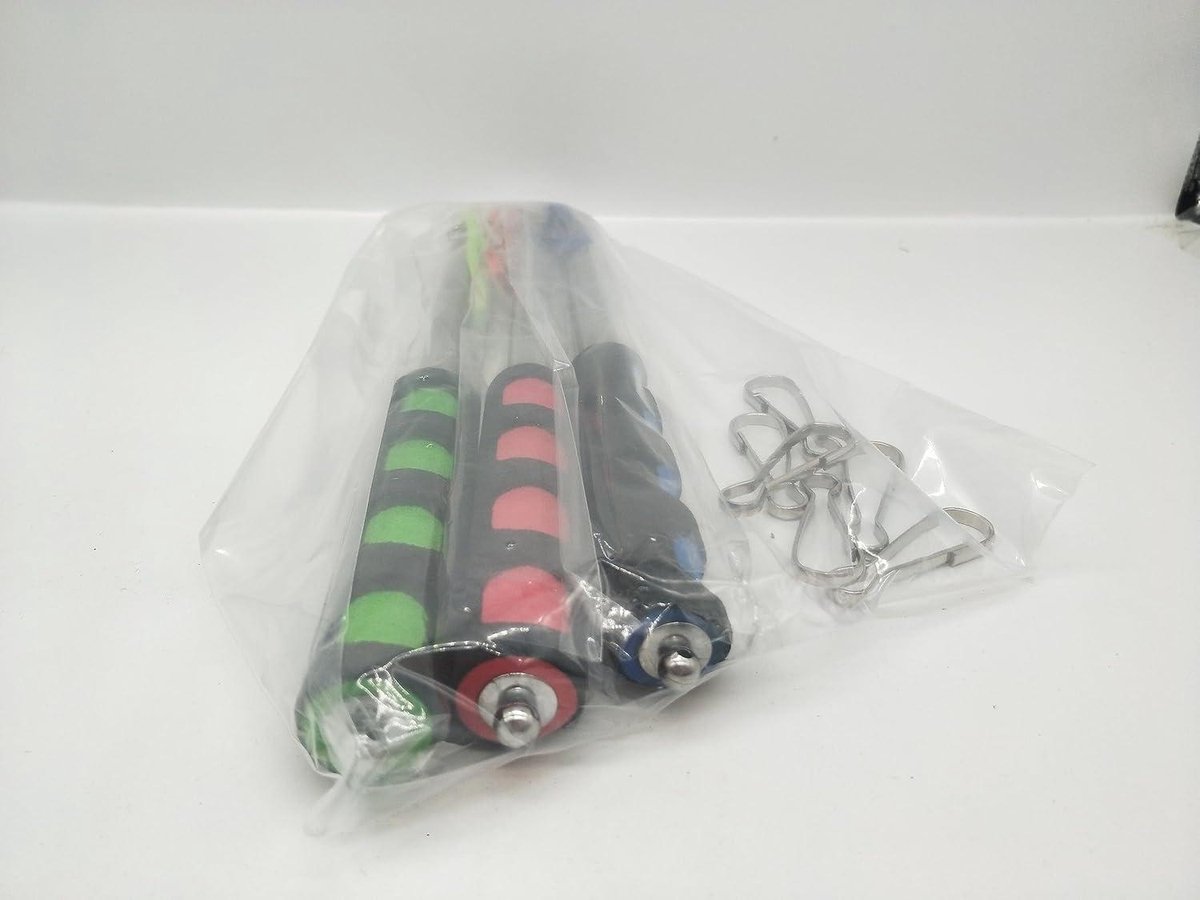 3 stuks telescopische vlaggenmast, 2 m matte roestvrijstalen vlag, draagbaar, uittrekbaar en 12 stuks vlaggenmasthaken voor toeristische gids, camping (blauw & rood & groen