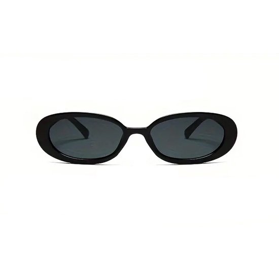 Zonnebril ovaal - Zonnebrillen - Festival bril - Rave bril - Glasses - Dik montuur - Zwart — afbeelding 4