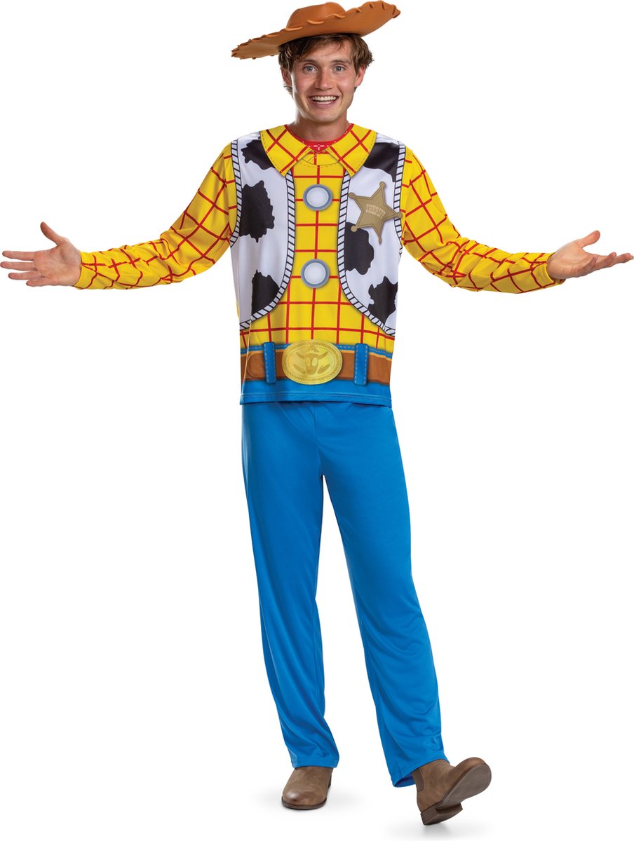 DISNEY - TOY STORY 4, Woody kostuum Basic Plus, Maat XXL (50-52), Volwassenen