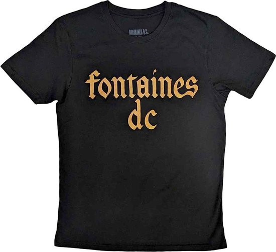 Fontaines DC - T-shirt Homme Logo Gothique - L - Zwart