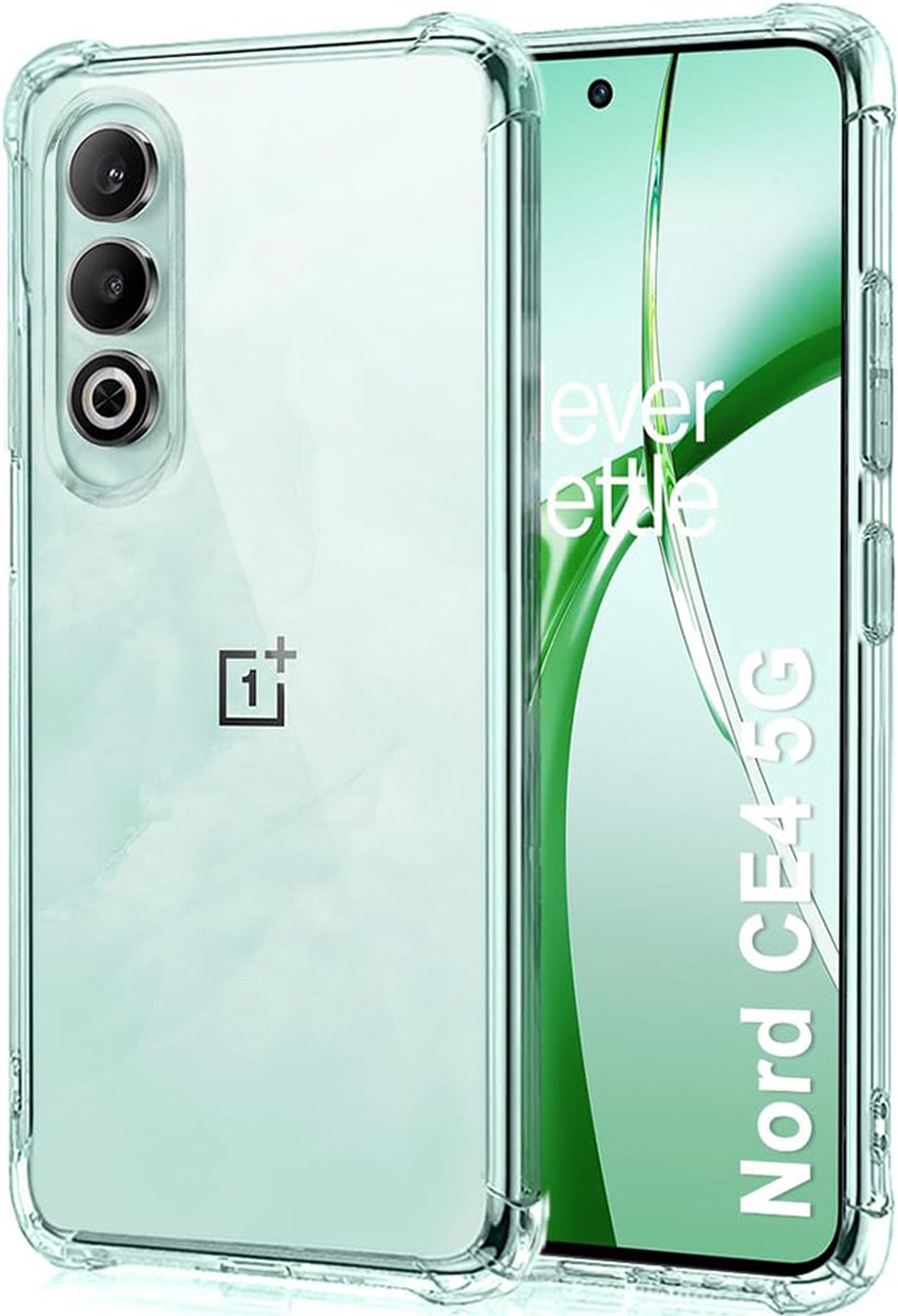 Techsuit Shockproof Silicone Back Cover hoesje voor OnePlus Nord CE 4 - Transparant