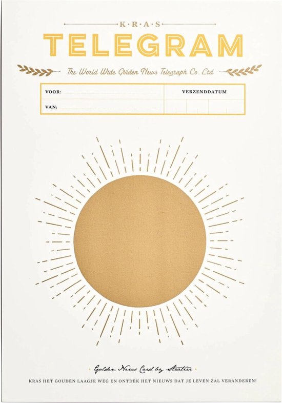 Kras telegram trouwen